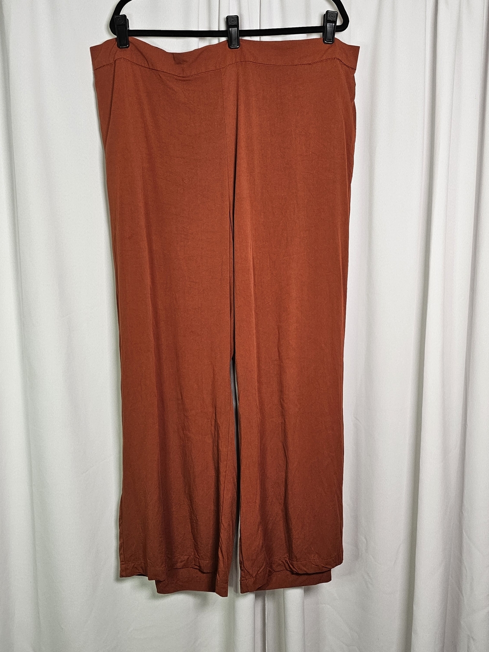 Wide-Leg Rust Women's Pants